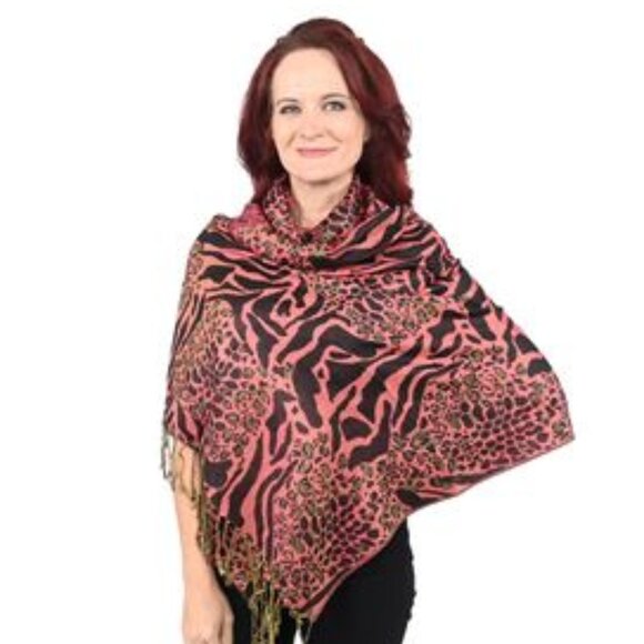Pashmina Cashmere Print Shawl/ Scarf - Picture 3 of 11